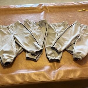 Baseball Easton Knickers Youth Size XL, 3 Black Piped & 1 Navy Blue Piped